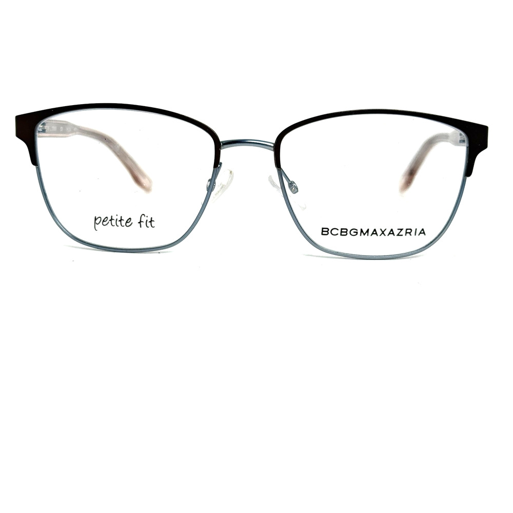 BCBG MAXAZRIA Hilda Brown Blue Square Eyeglasses Frames 50-16 130 H20776‎